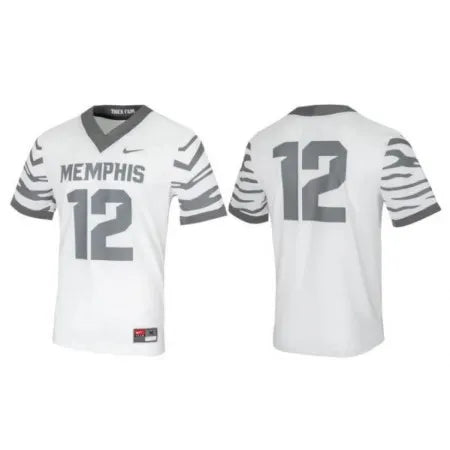 Men's Montana Grizzlies #12 White Gray Stitched Football Game Jersey