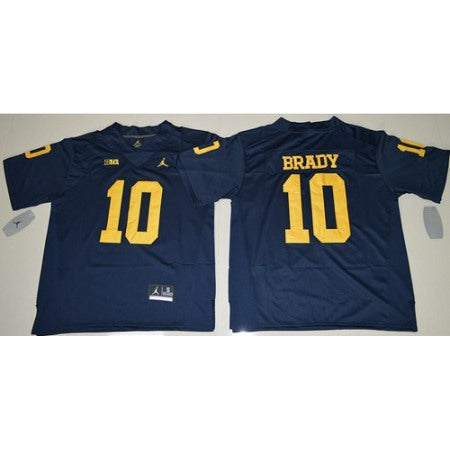 Wolverines #10 Tom Brady Navy Blue
Stitched NCAA Jersey