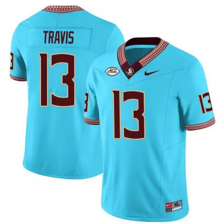 Men's Florida State Seminoles #13 Jordan Travis Teal 2023 F.U.S.E
Stitched Jersey