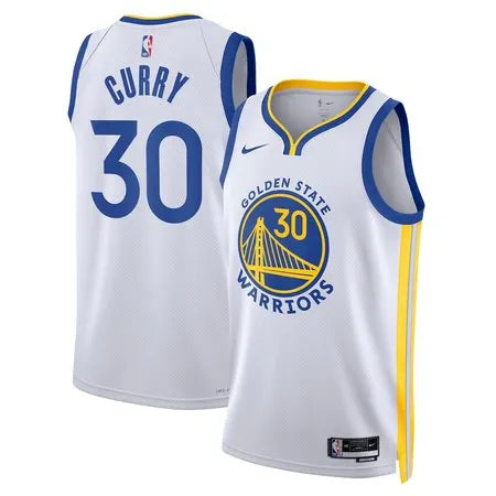 Youth Golden State Warriors #30 Stephen Curry Nike White Swingman Association Edition Jersey