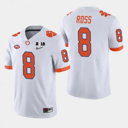 Men's Clemson Tigers #8 Justyn Ross White Stitched Football Jersey