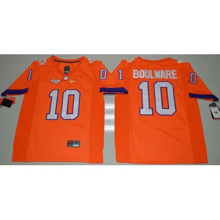 Tigers #10 Ben Boulware Orange Limited Stitched NCAA Jersey
