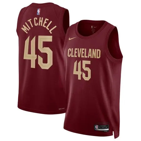 Men's Cleveland Cavaliers #45 Donovan Mitchell
Wine Swingman Icon Edition Jersey