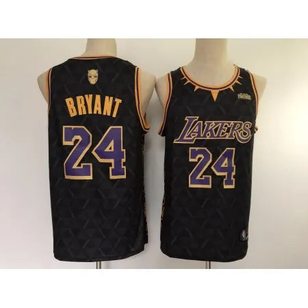 Men's Los Angeles Lakers #24 Kobe Bryant Black Stitched Jersey XSZJ