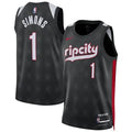 Unisex Portland Trail Blazers Anfernee Simons
Black 2024/25 Swingman Player Jersey - City Edition