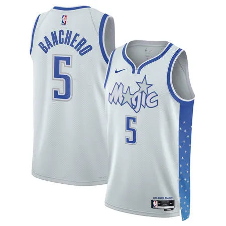 Women's Orlando Magic #5 Paolo Banchero Nike Silver 2025/26 Swingman City Edition Jersey