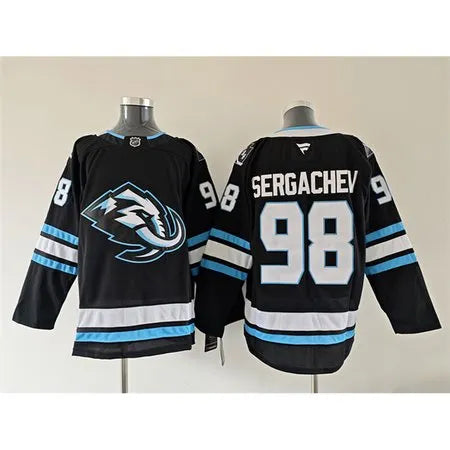 Men's Utah Mammoth #98 Mikhail Sergachev Navy 2025 Stitched Premium Jersey