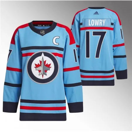 Men's Winnipeg Jets #17 Adam Lowry Light
Blue Anniversary Primegreen Stitched Jersey