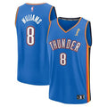 Men's Oklahoma City Thunder #8 Jalen Williams
Blue 2025 NBA Finals Champions Fast Break Replica Player Icon Edition Jersey
