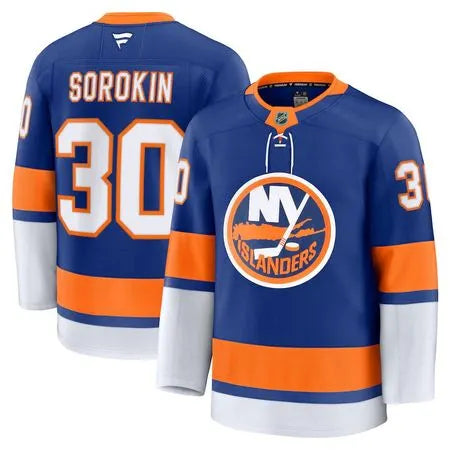Men's New York Islanders #30 Ilya Sorokin Royal Home Premium Jersey