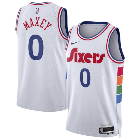 Unisex Philadelphia 76ers Tyrese Maxey
White 2024/25 Swingman Player Jersey - City Edition