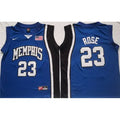 Men's Memphis Tigers #23 Derrick Rose Blue Stitched Jersey