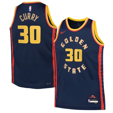 Youth Golden State Warriors #30 Stephen Curry
Navy 2024/25 Swingman Player City Edition Jersey