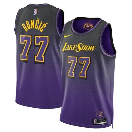 Unisex Los Angeles Lakers #77 Luka Doncic
Purple Swingman City Edition Jersey