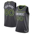 Youth Minnesota Timberwolves Black 2022/23 Swingman Statement Edition Custom Jersey