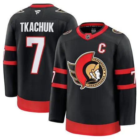 Men's Ottawa Senators #7 Brady Tkachuk
Black Home Premium Player Jersey